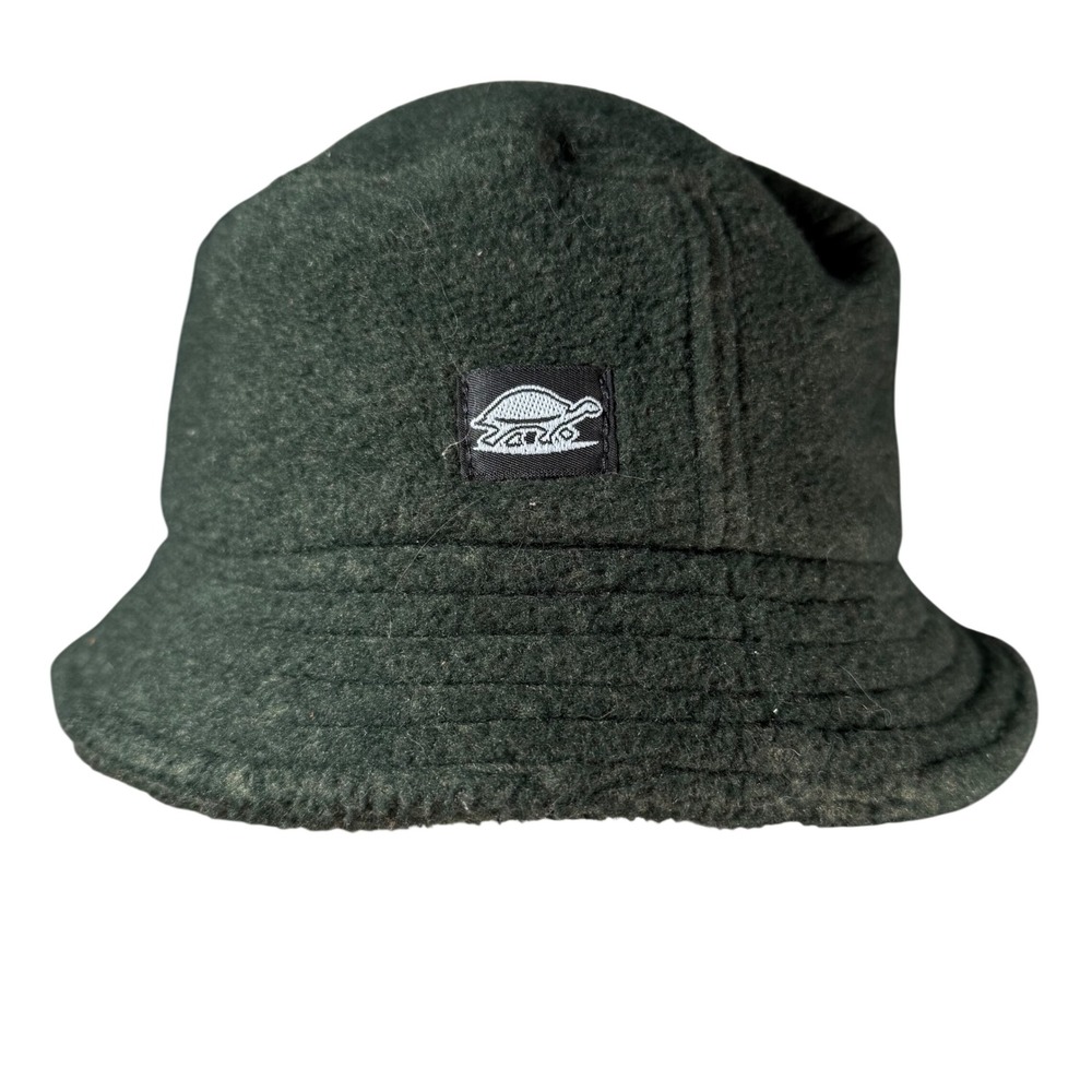 Turtle Fur Fleece Bucket Hat Men S/M Green Vintage Made in USA Warm Gorpcore